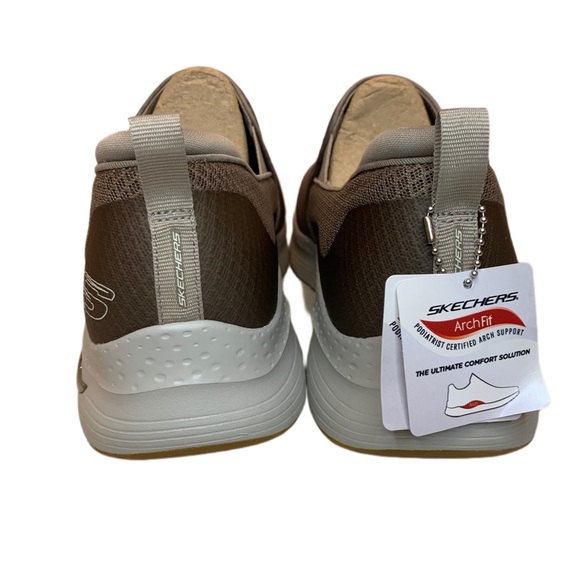 Skechers ARCH FIT BANLIN 232043/TPE Taupe Brown Slip On Walking Shoes Mens Sz 13 - Picture 7 of 11